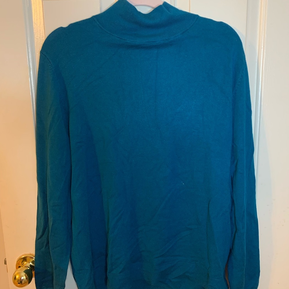 Teal Turtleneck Sweater